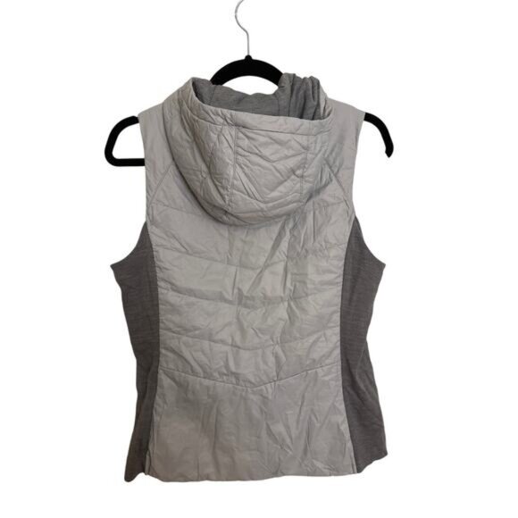 Smartwool SmartLoft 60 Hoodie Vest Womens Medium Gray Insulated Merino Wool - Picture 2 of 6
